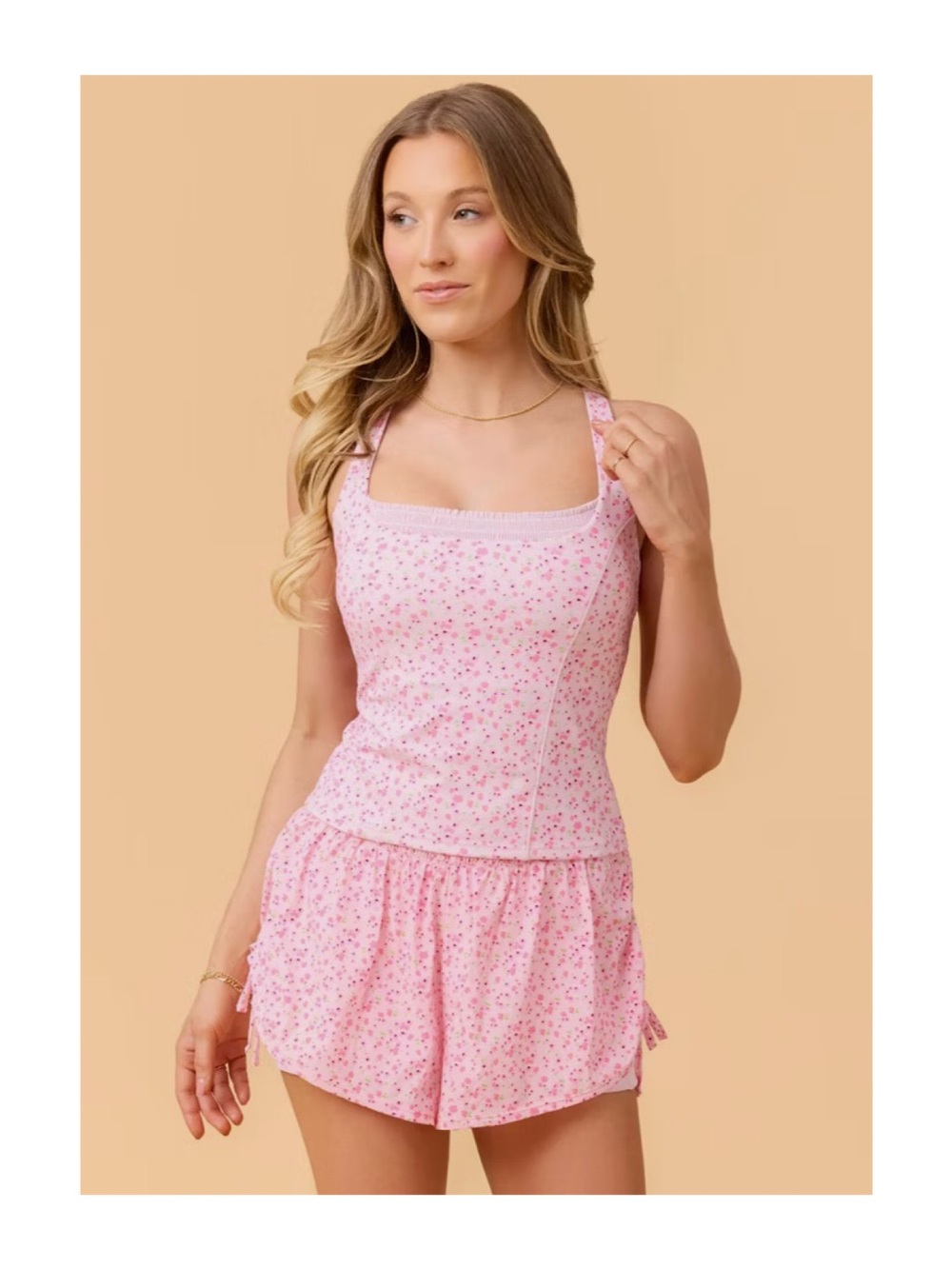Blogilates Mommy & Me Princess Tank Top (Pink Floral - Small)